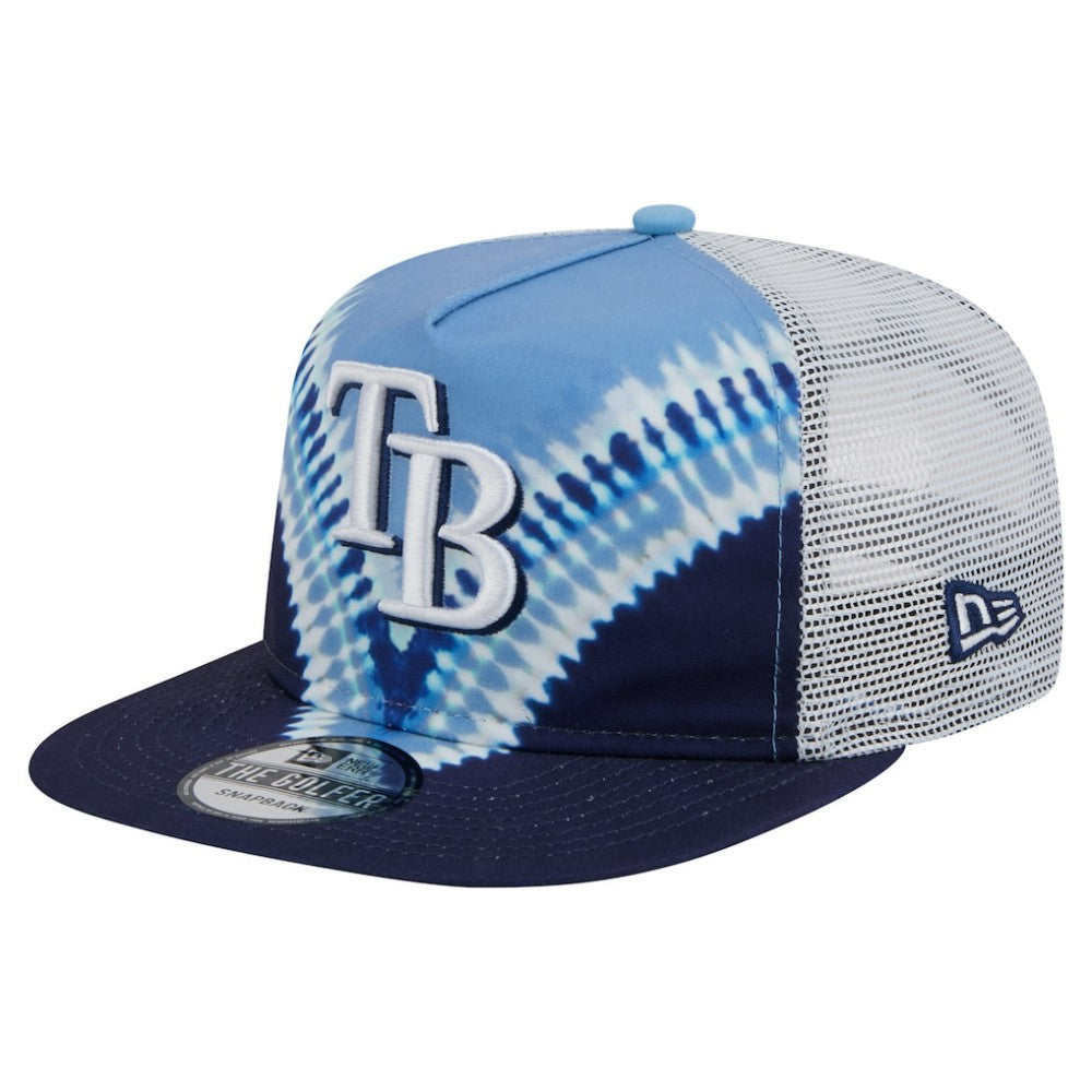 Tampa Bay Rays New Era Tie-Dye Golfer Trucker Adjustable Hat - MLB Hats