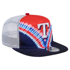 Texas Rangers New Era Tie-Dye Golfer Trucker Adjustable Hat - MLB Hats