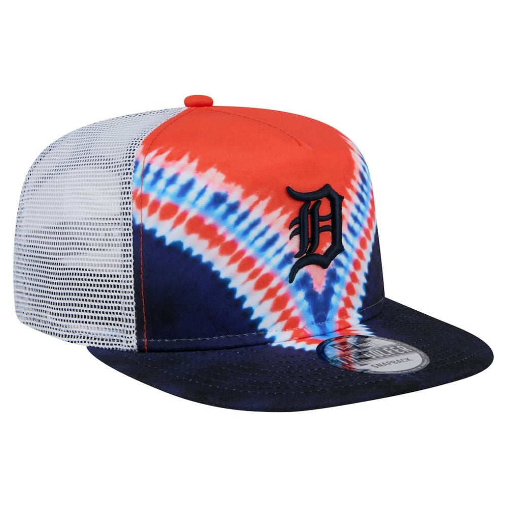 Detroit Tigers New Era Tie-Dye Golfer Trucker Adjustable Hat - MLB Hats
