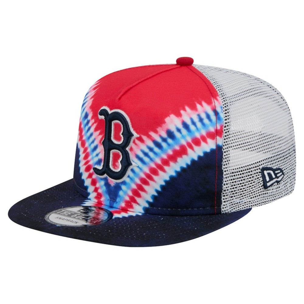 Boston Red Sox New Era Tie-Dye Golfer Trucker Adjustable Hat - MLB Hats