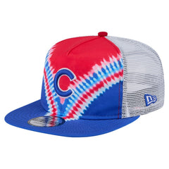 Chicago Cubs New Era Tie-Dye Golfer Trucker Adjustable Hat - MLB Hats