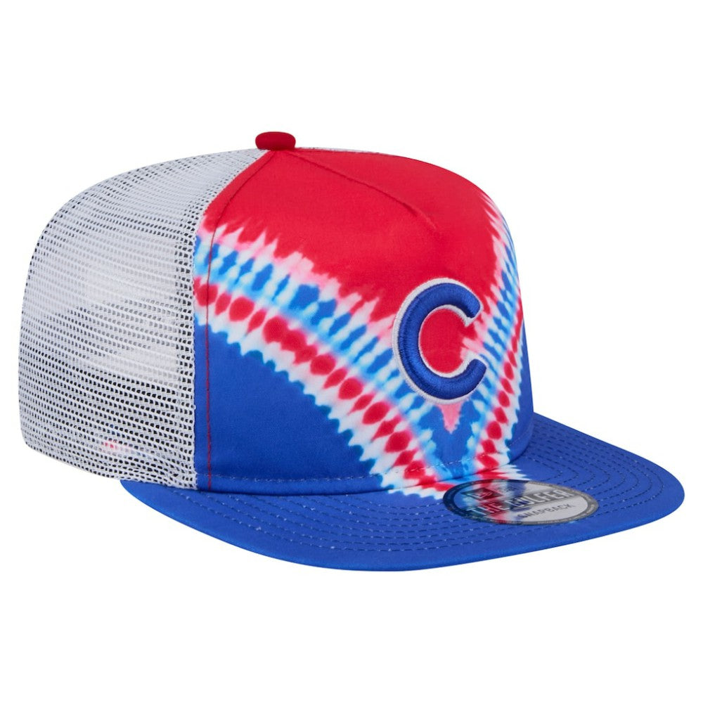 Chicago Cubs New Era Tie-Dye Golfer Trucker Adjustable Hat - MLB Hats