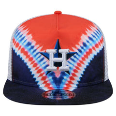 Houston Astros New Era Tie-Dye Golfer Trucker Adjustable Hat - MLB Hats