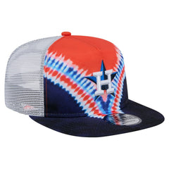 Houston Astros New Era Tie-Dye Golfer Trucker Adjustable Hat - MLB Hats
