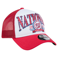 Washington Nationals New Era Distressed 9FORTY A-Frame Adjustable Trucker Hat - MLB Hats