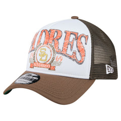 San Diego Padres New Era Distressed 9FORTY A-Frame Adjustable Trucker Hat - MLB Hats