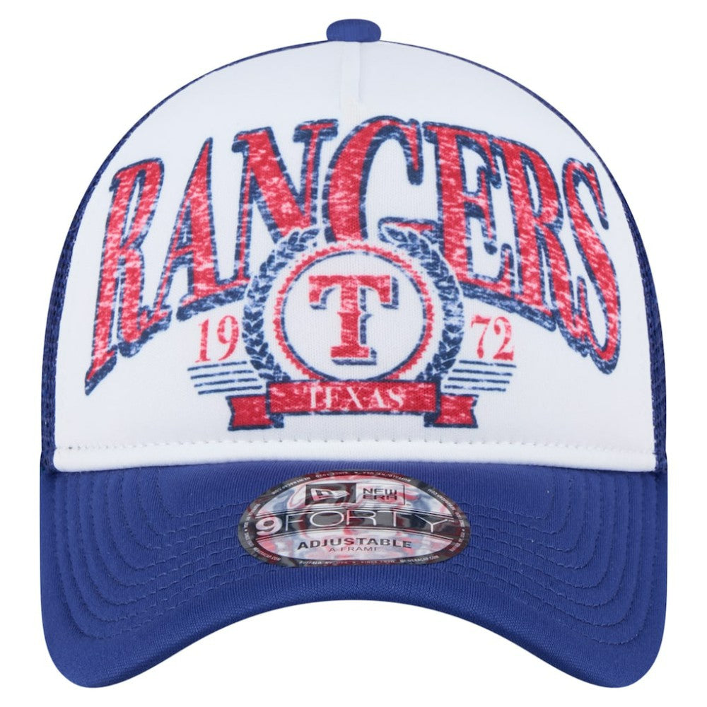 Texas Rangers New Era Trucker A-Frame 9FORTY Adjustable Hat - MLB Hats