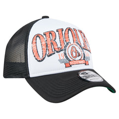 Baltimore Orioles New Era Distressed 9FORTY A-Frame Adjustable Trucker Hat - MLB Hats