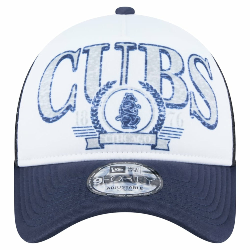 Chicago Cubs New Era Distressed 9FORTY A-Frame Adjustable Trucker Hat - MLB Hats