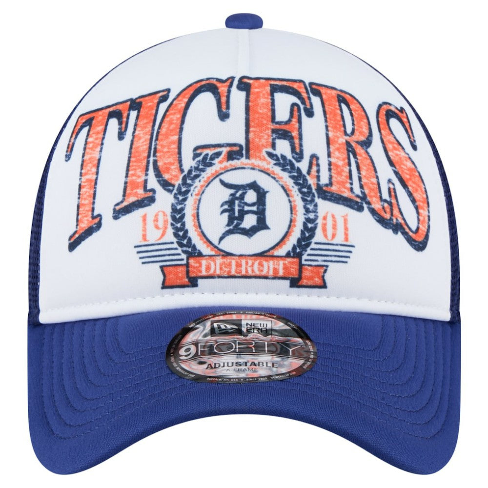 Detroit Tigers New Era Distressed 9FORTY A-Frame Adjustable Trucker Hat - MLB Hats
