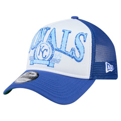 Kansas City Royals New Era Distressed 9FORTY A-Frame Adjustable Trucker Hat - MLB Hats