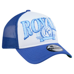 Kansas City Royals New Era Distressed 9FORTY A-Frame Adjustable Trucker Hat - MLB Hats