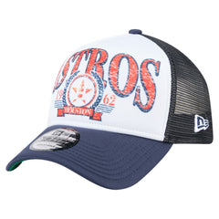 Houston Astros New Era Distressed 9FORTY A-Frame Adjustable Trucker Hat - MLB Hats
