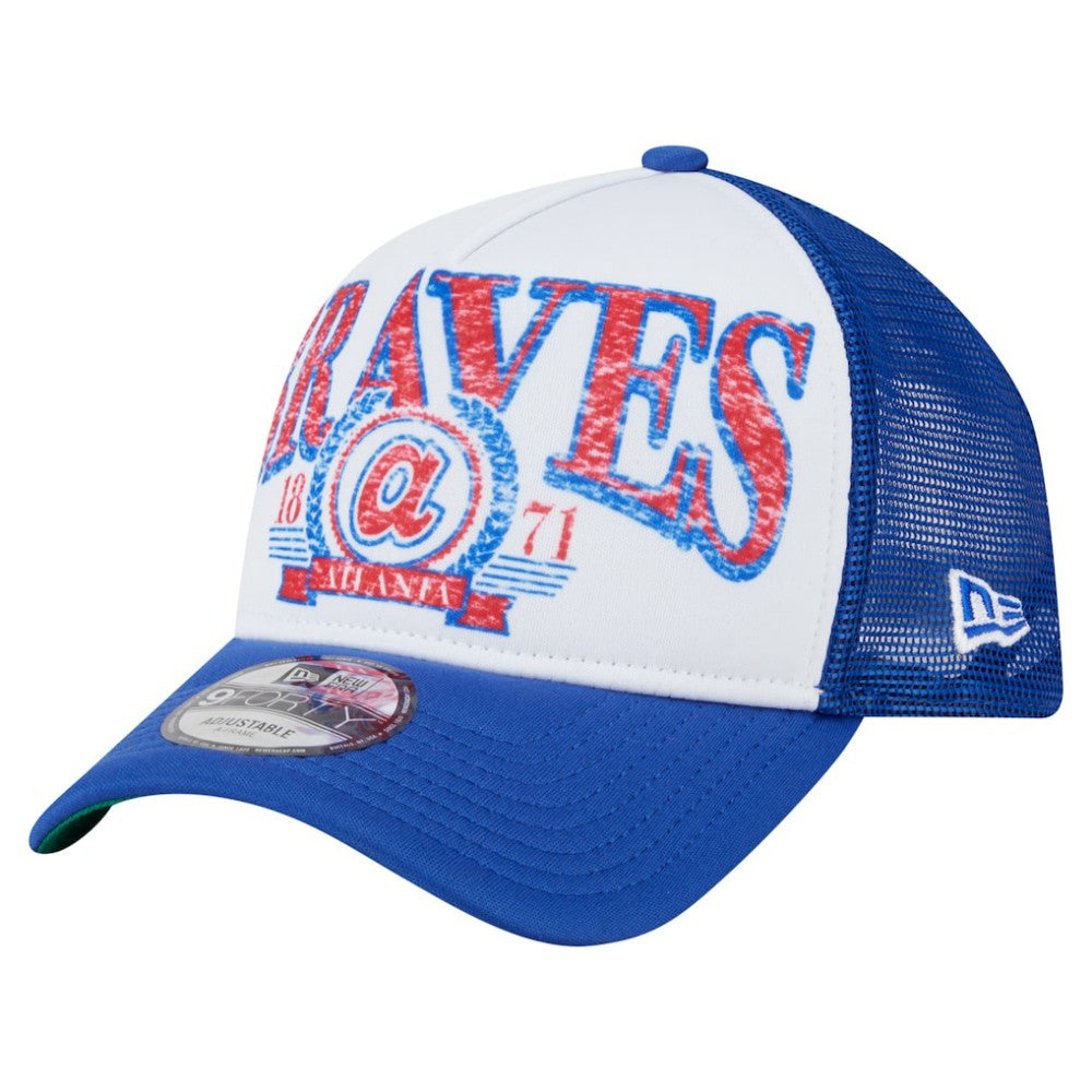 Atlanta Braves New Era Trucker A-Frame 9FORTY Adjustable Hat - MLB Hats