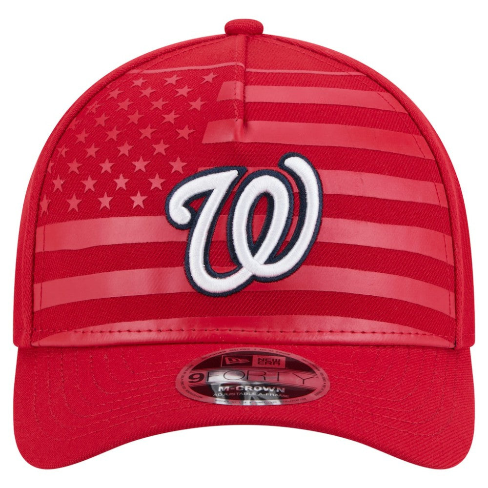 Washington Nationals New Era American Flag 9FORTY M-Crown A-Frame Adjustable Hat - MLB Hats