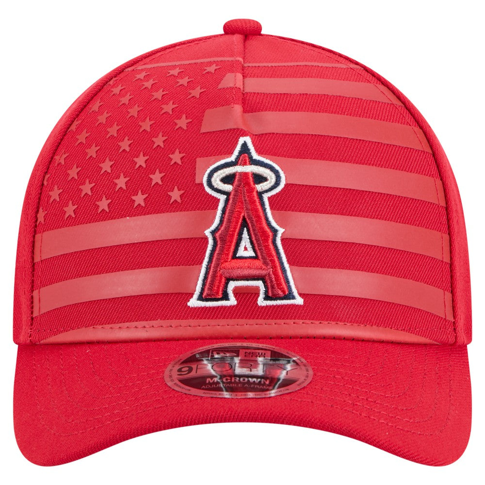 Los Angeles Angels New Era American Flag 9FORTY M-Crown A-Frame Adjustable Hat - MLB Hats