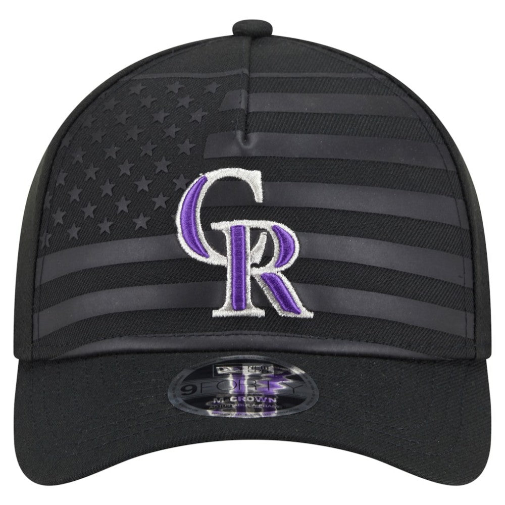 Colorado Rockies New Era American Flag 9FORTY M-Crown A-Frame Adjustable Hat - MLB Hats