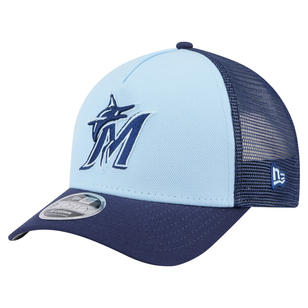 Miami Marlins New Era 2-Tone Color Pack 9FORTY M-Crown A-Frame Adjustable Hat - MLB Hats