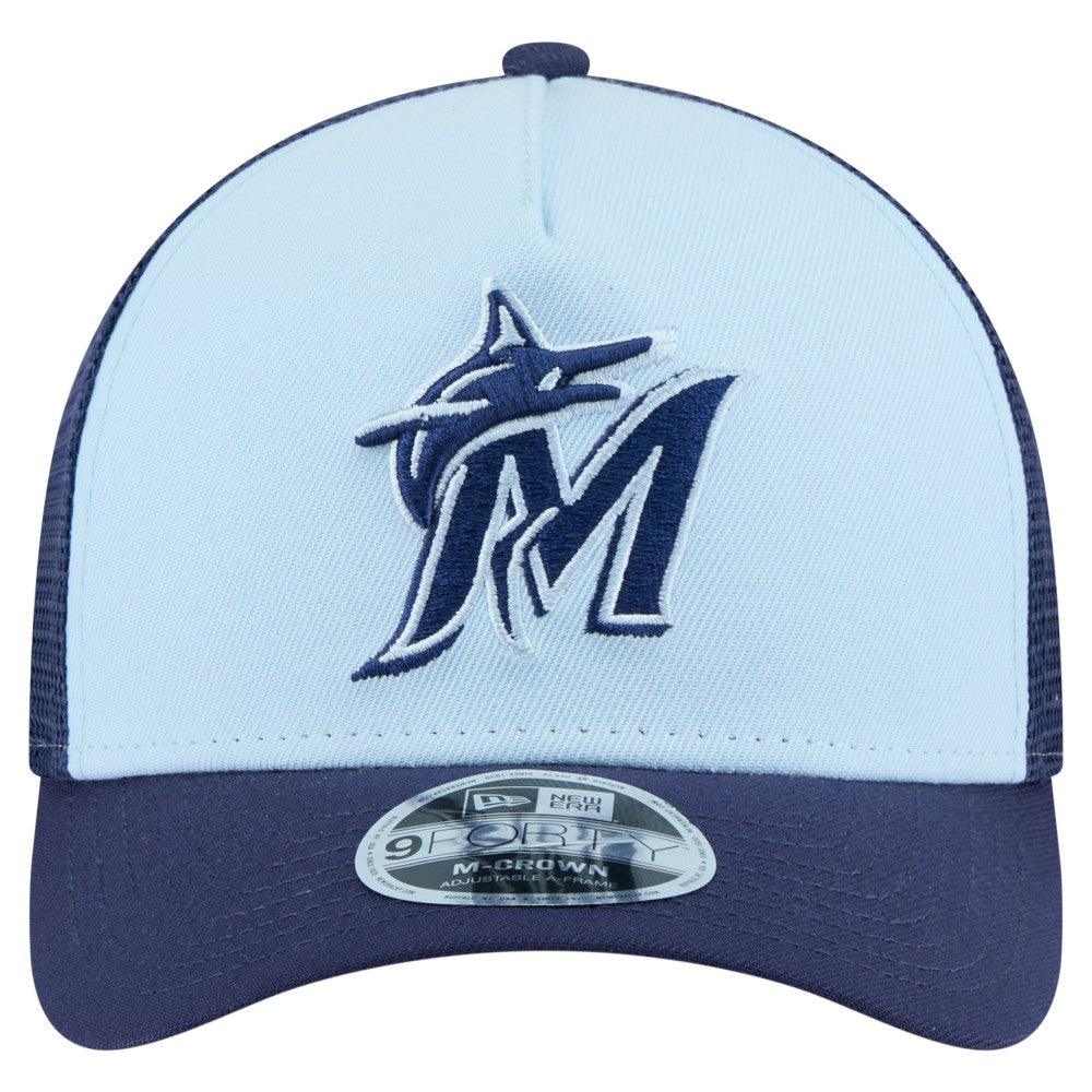 Miami Marlins New Era 2-Tone Color Pack 9FORTY M-Crown A-Frame Adjustable Hat - MLB Hats