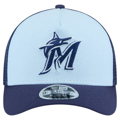 Miami Marlins New Era 2-Tone Color Pack 9FORTY M-Crown A-Frame Adjustable Hat - MLB Hats