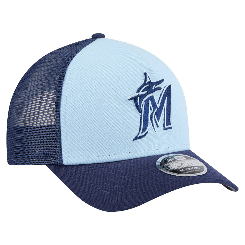 Miami Marlins New Era 2-Tone Color Pack 9FORTY M-Crown A-Frame Adjustable Hat - MLB Hats