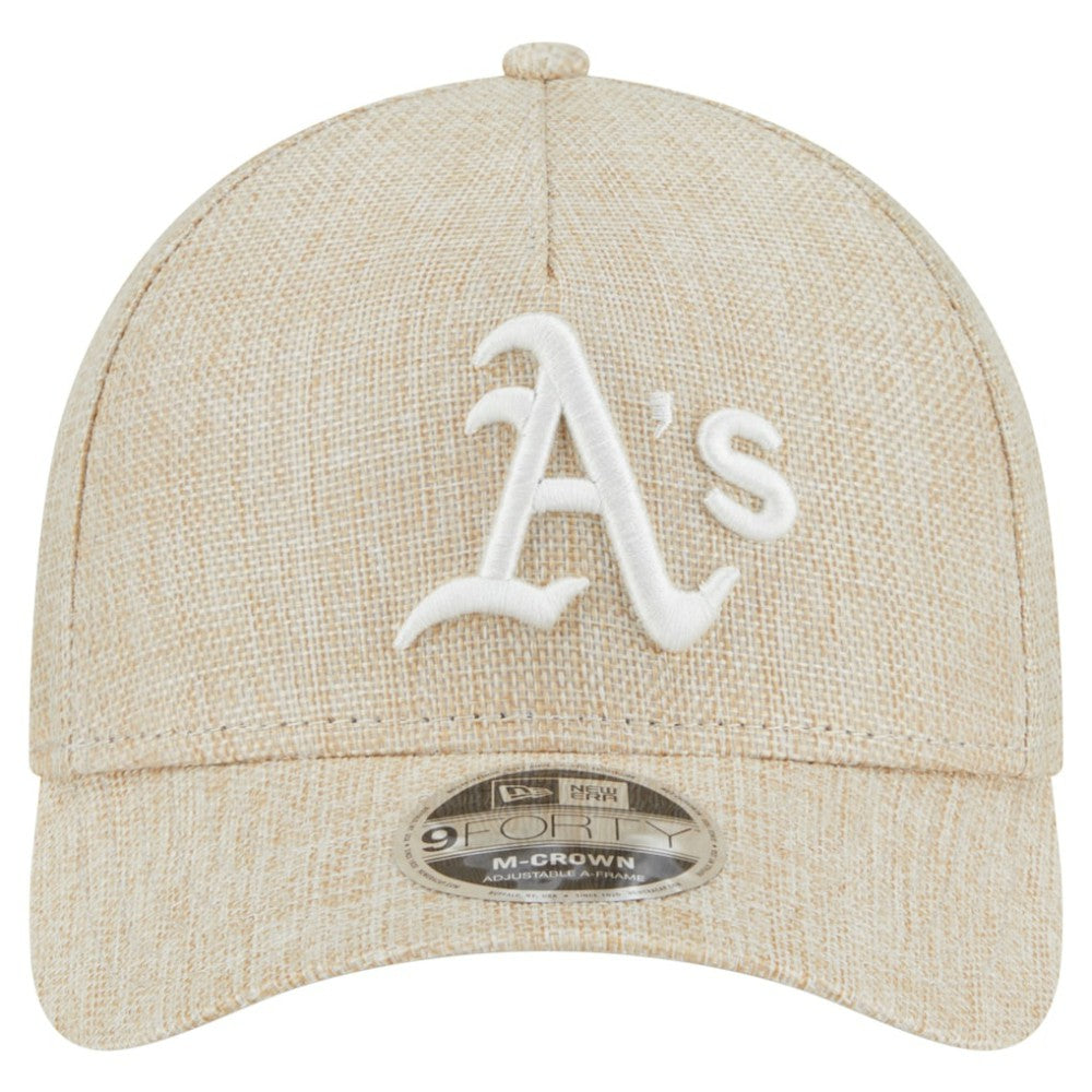 Athletics New Era Cotton Weave M-Crown A-Frame 9FORTY Adjustable Hat - MLB Hats