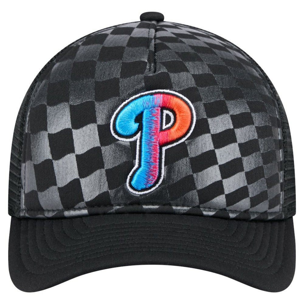 Philadelphia Phillies New Era Gradient 9FORTY A-Frame M-Crown Trucker Adjustable Hat - MLB Hats
