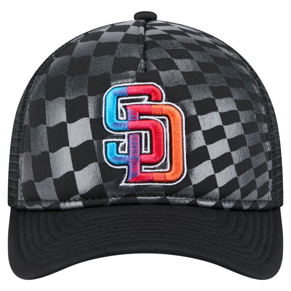 San Diego Padres New Era Gradient 9FORTY A-Frame M-Crown Trucker Adjustable Hat - MLB Hats