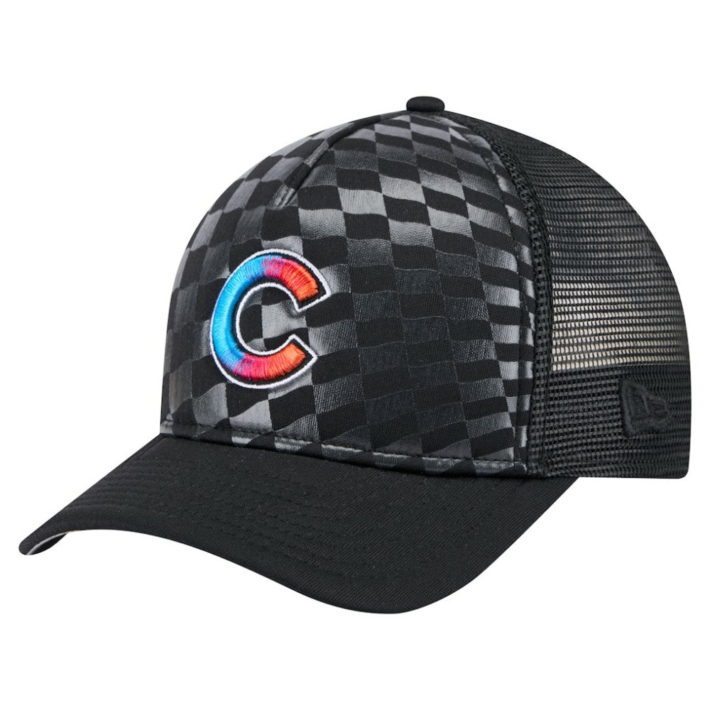 Chicago Cubs New Era Gradient 9FORTY A-Frame M-Crown Trucker Adjustable Hat - MLB Hats