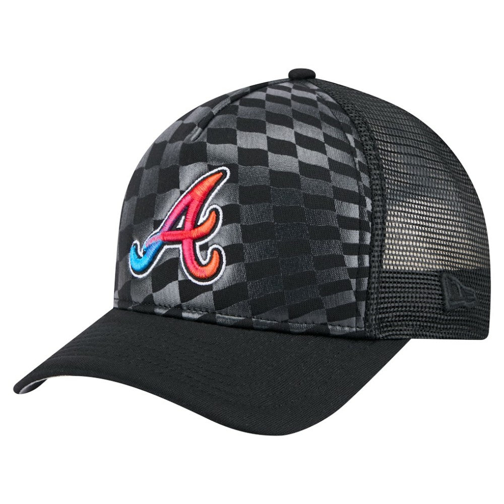 Atlanta Braves New Era Gradient 9FORTY A-Frame M-Crown Trucker Adjustable Hat - MLB Hats