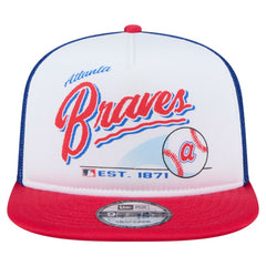 Atlanta Braves New Era Retro Script Trucker 9FIFTY Snapback Hat - MLB Hats