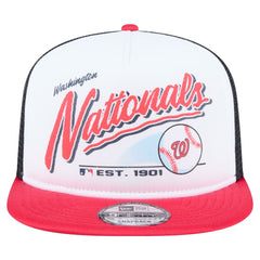 Washington Nationals New Era Retro Script Trucker 9FIFTY Snapback Hat - MLB Hats