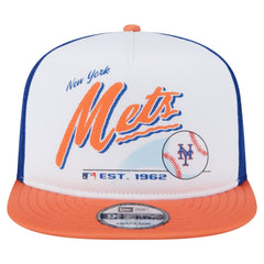 New York Mets New Era Retro Script Trucker 9FIFTY Snapback Hat - MLB Hats
