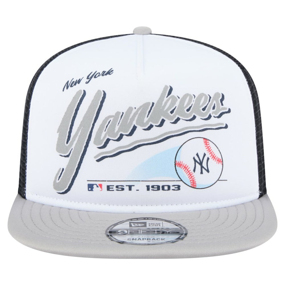 New York Yankees New Era Retro Script Trucker 9FIFTY Snapback Hat - MLB Hats