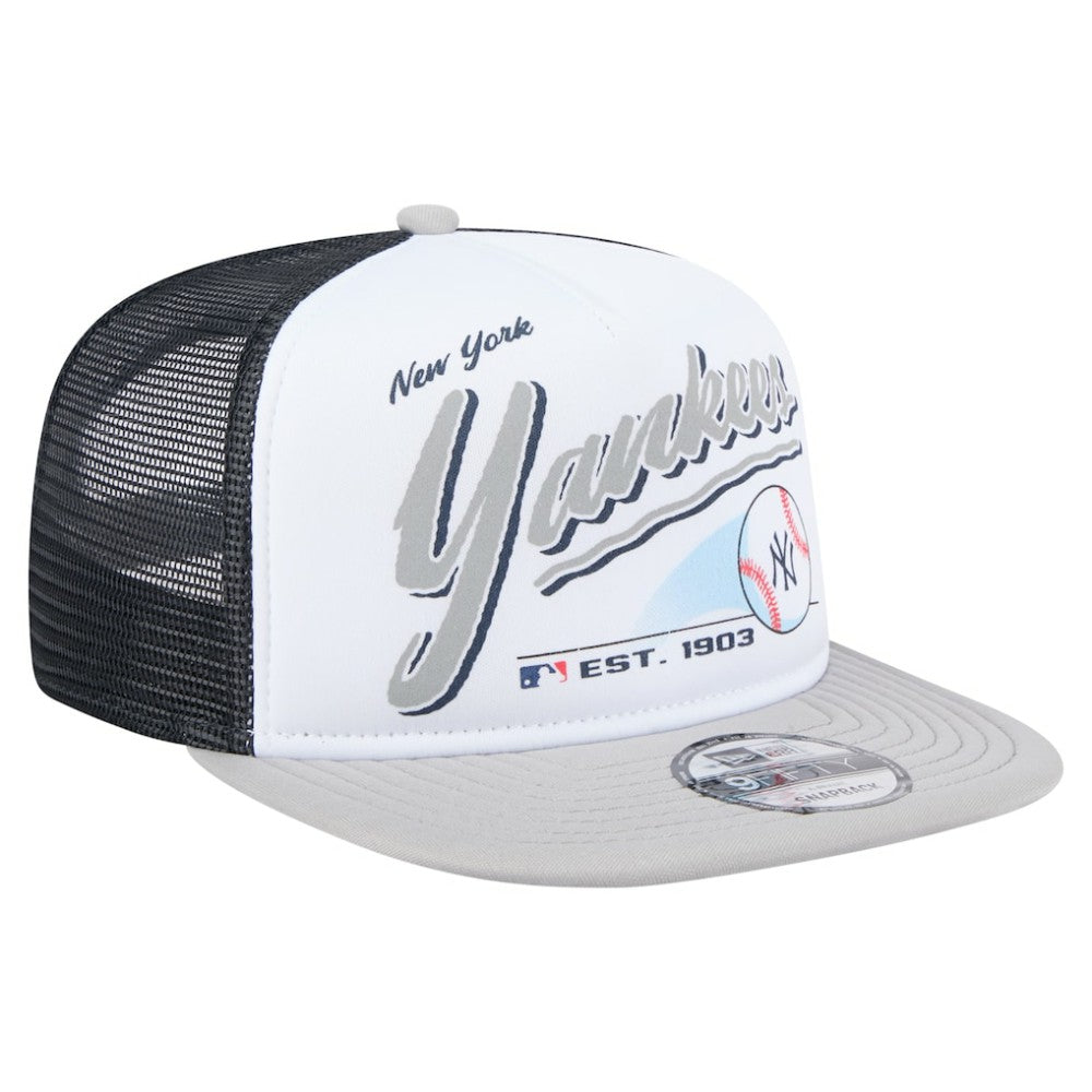 New York Yankees New Era Retro Script Trucker 9FIFTY Snapback Hat - MLB Hats