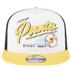 Pittsburgh Pirates New Era Retro Script Trucker 9FIFTY Snapback Hat - MLB Hats