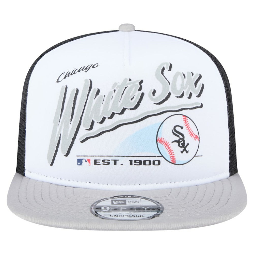 Chicago White Sox New Era Retro Script Trucker 9FIFTY Snapback Hat - MLB Hats