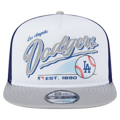 Los Angeles Dodgers New Era Retro Script Trucker 9FIFTY Snapback Hat - MLB Hats