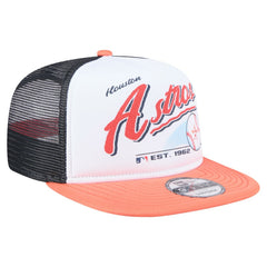 Houston Astros New Era Retro Script Trucker 9FIFTY Snapback Hat - MLB Hats