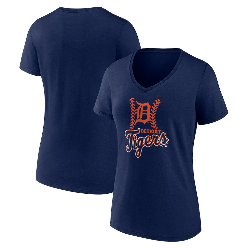 Detroit Tigers Women's Fastball V-Neck T-Shirt - MLB T-shirts