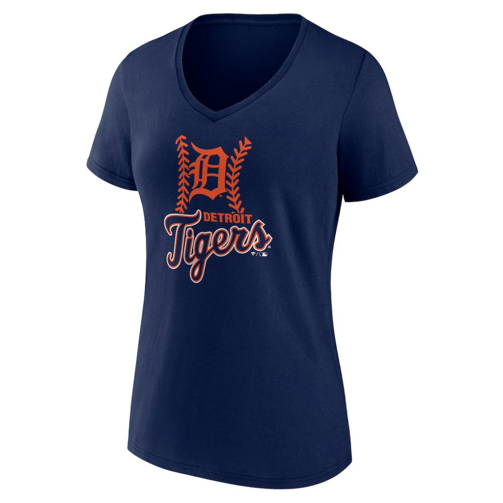 Detroit Tigers Women's Fastball V-Neck T-Shirt - MLB T-shirts