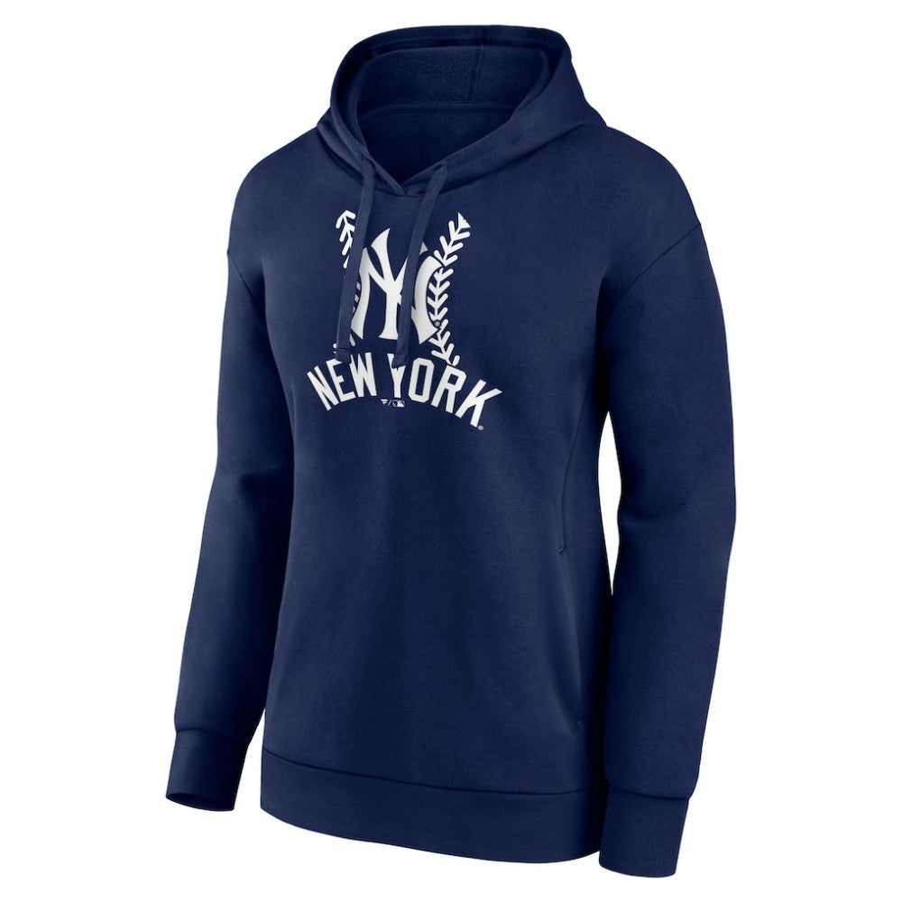 New York Yankees Women's Fastball Pullover Hoodie - MLB Hoodies