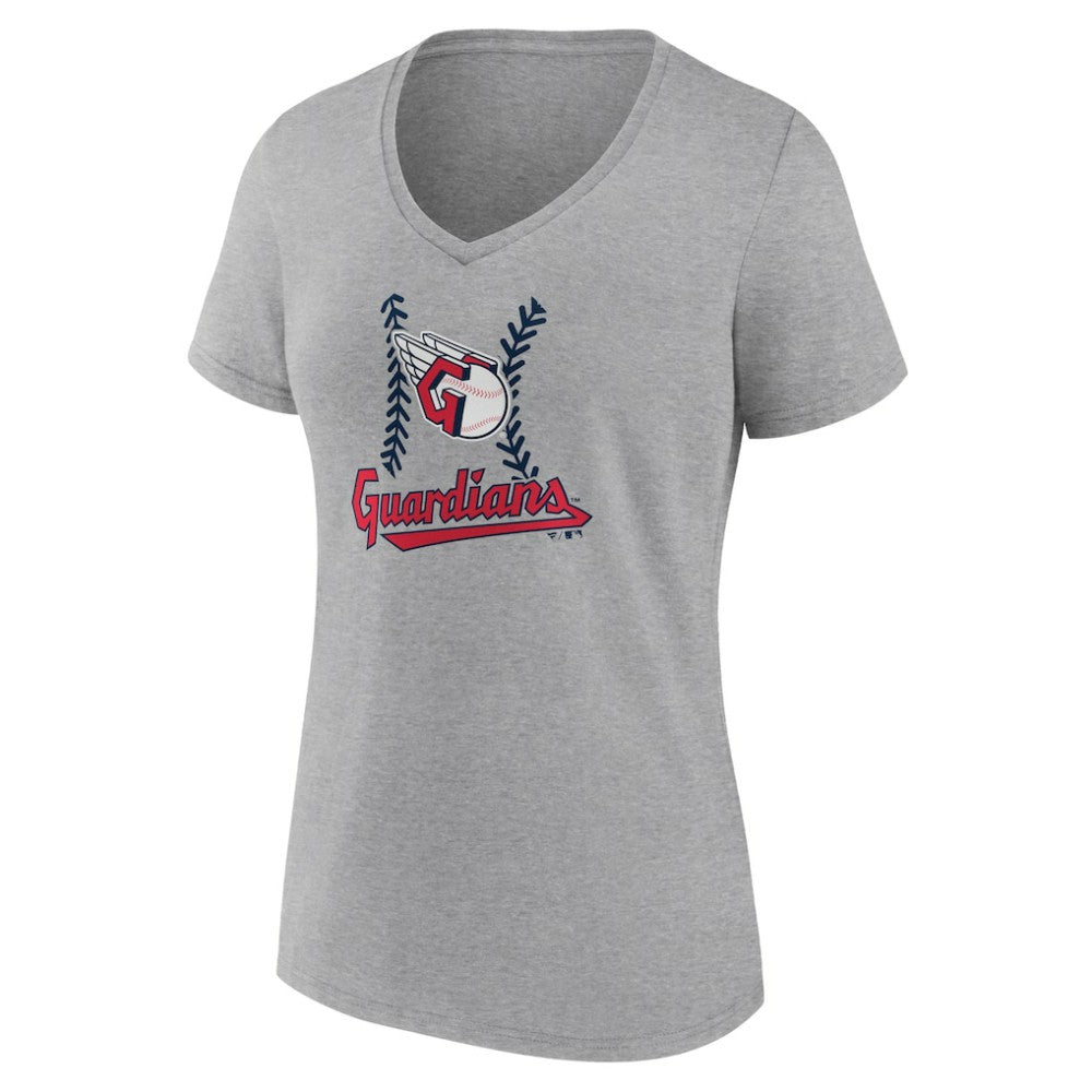 Cleveland Guardians Women's Fastball V-Neck T-Shirt - MLB T-shirts