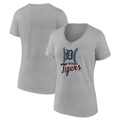 Detroit Tigers Women's Fastball V-Neck T-Shirt - MLB T-shirts