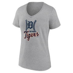 Detroit Tigers Women's Fastball V-Neck T-Shirt - MLB T-shirts