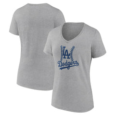 Los Angeles Dodgers Women's Fastball V-Neck T-Shirt - MLB T-shirts