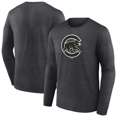 Chicago Cubs Monochrome Long Sleeve T-Shirt - MLB T-shirts