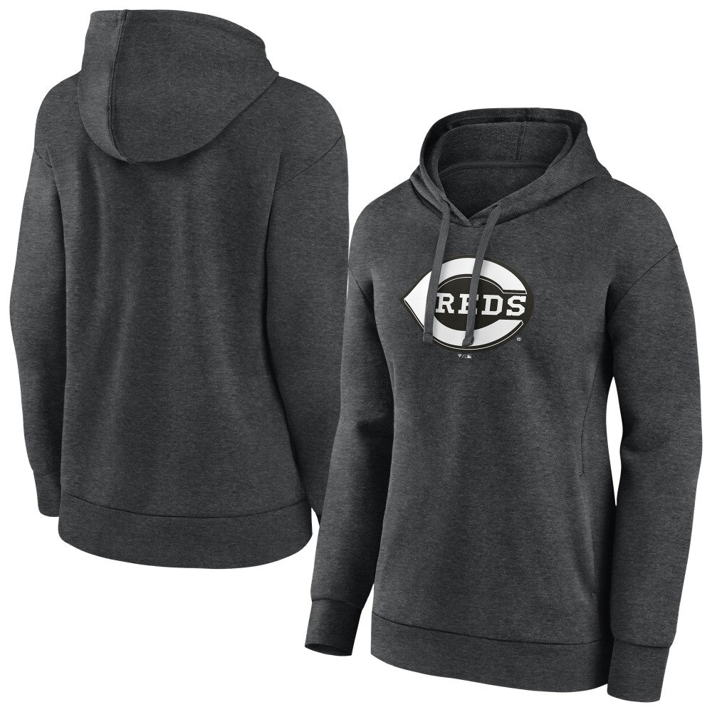 Cincinnati Reds Women's Monochrome Pullover Hoodie - MLB Hoodies