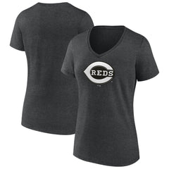 Cincinnati Reds Women's Monochrome V-Neck T-Shirt - MLB T-shirts