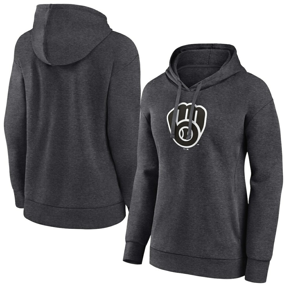 Milwaukee Brewers Women's Monochrome Pullover Hoodie - MLB Hoodies